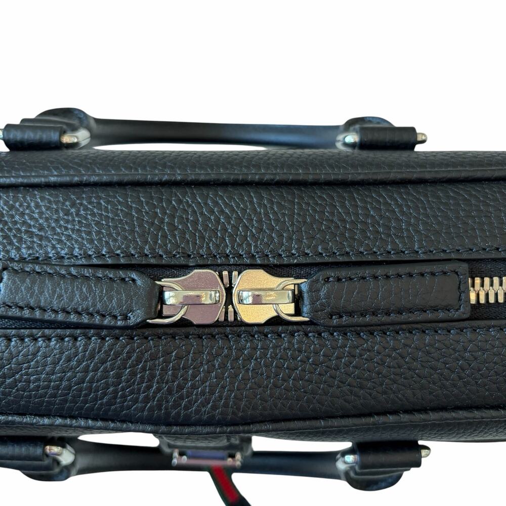Gucci Medium Briefcase with Web Men's Black Full Grain Leather 816757 NWT - Picture 13 of 16